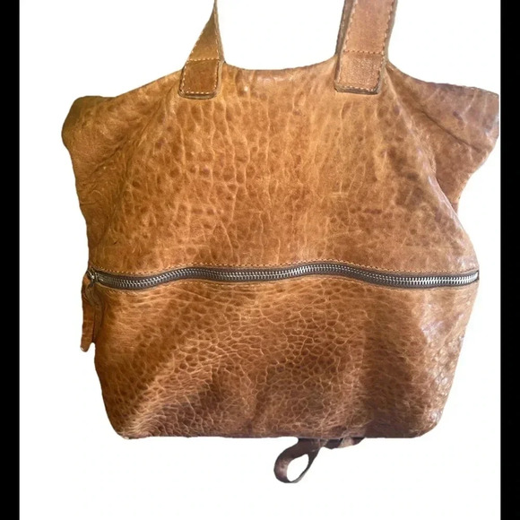 Brown Leather Women's Backpack - Picture 1 of 8